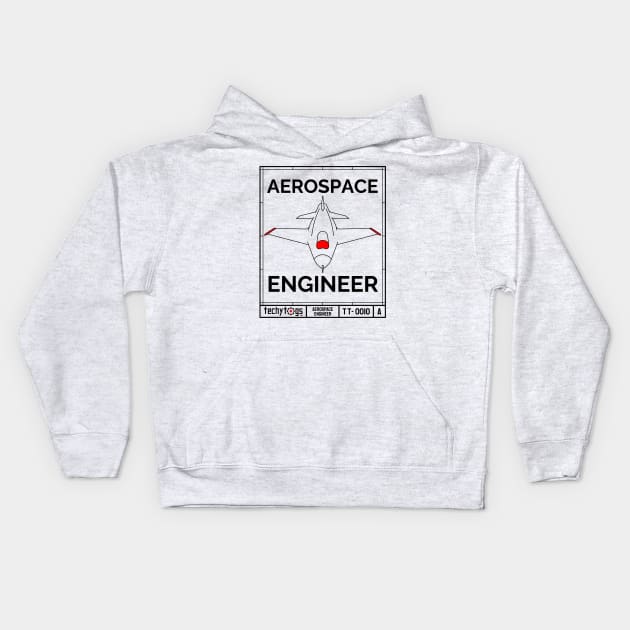 Aerospace Engineer Kids Hoodie by techy-togs